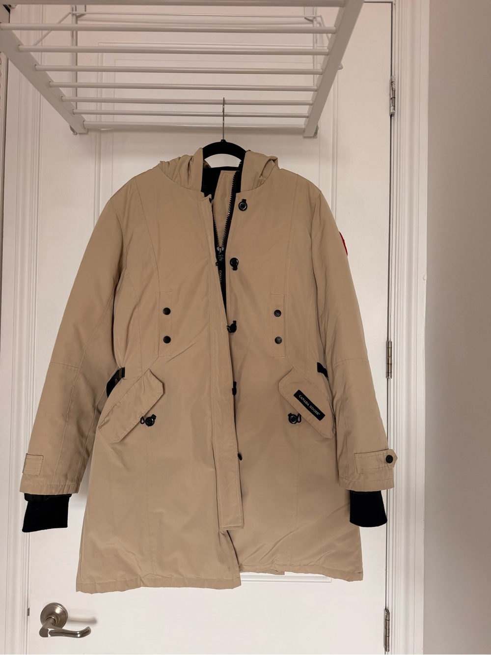 Canada Goose Solaris Parka Down Jacket Tan Beige Women’s Large